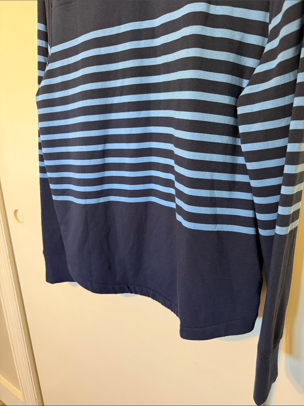 Vineyard Vines Women’s The Shep Shirt Navy Blue Stripes 1/4 Zip L - Picture 9 of 11